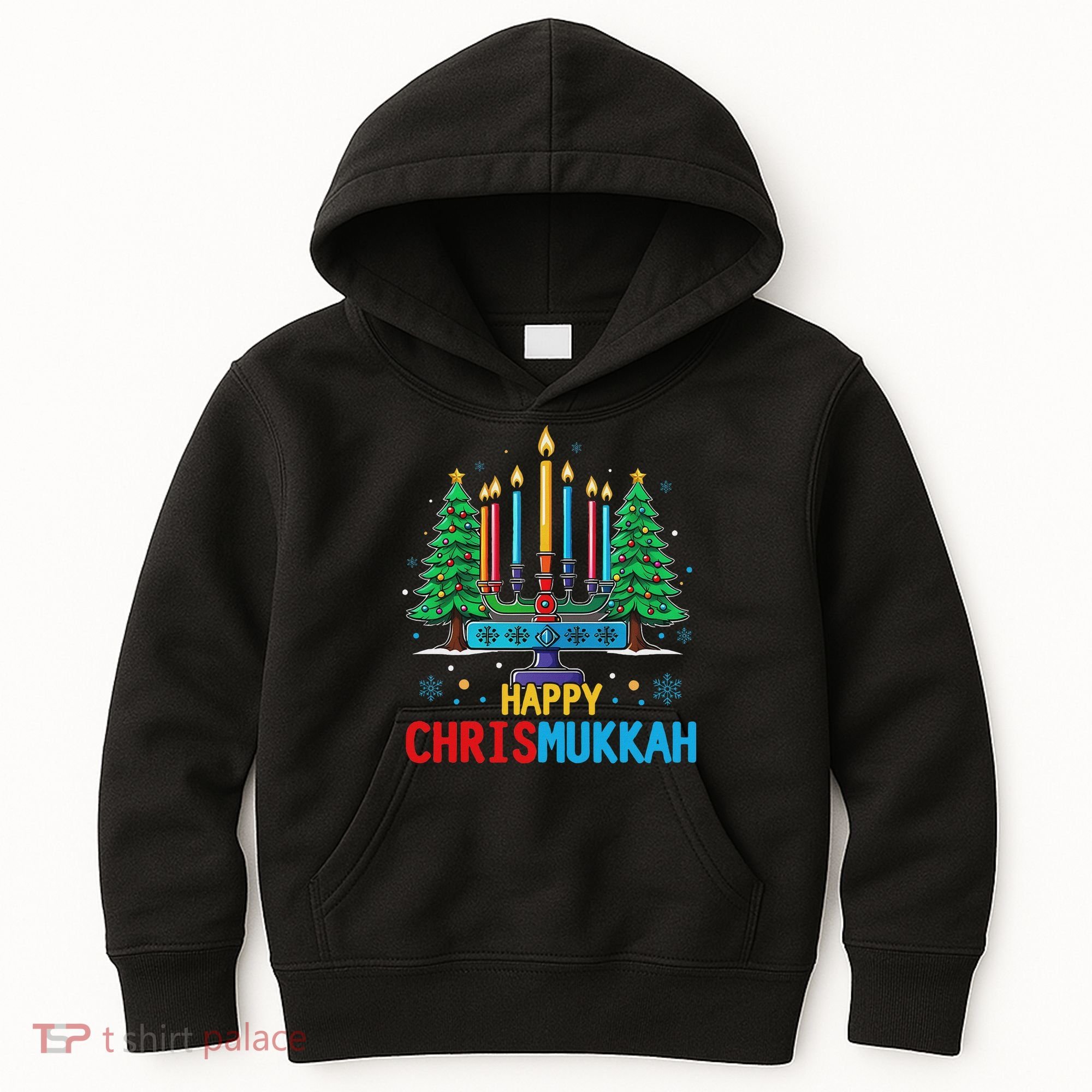 Merry Chrismukkah Happy Christmas Hanukkah Kids Hoodie