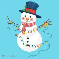 Merry Christmas Happy Snowman Winter Christmas Lights Boys Girls T-Shirt thumb 6