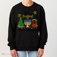 Merry Christmas Hanukkah Kwanzaa Hanukkah Jewish Women's Sweatshirt thumb 0