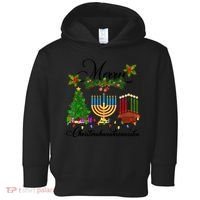 Merry Christmas Hanukkah Kwanzaa Hanukkah Jewish Toddler Hoodie thumb 0