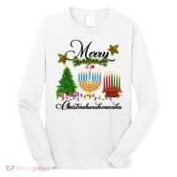 Merry Christmas Hanukkah Kwanzaa Hanukkah Jewish Long Sleeve Shirt thumb 0