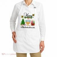 Merry Christmas Hanukkah Kwanzaa Hanukkah Jewish Apron thumb 2