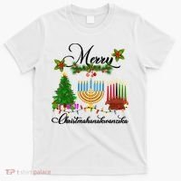 Merry Christmas Hanukkah Kwanzaa Hanukkah Jewish T-Shirt thumb 0
