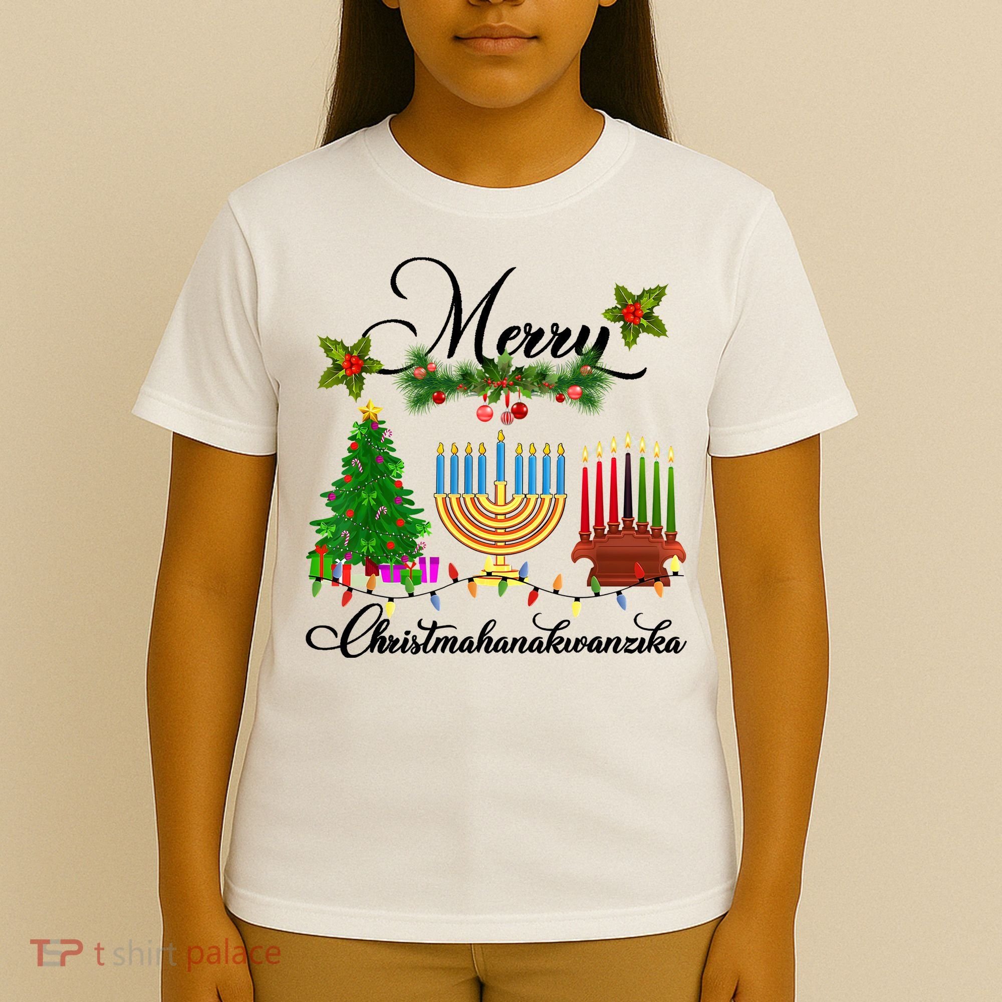 Merry Christmas Hanukkah Kwanzaa Hanukkah Jewish T-Shirt