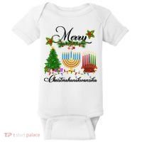 Merry Christmas Hanukkah Kwanzaa Hanukkah Jewish Baby Bodysuit thumb 0