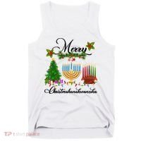Merry Christmas Hanukkah Kwanzaa Hanukkah Jewish Tank Top thumb 0