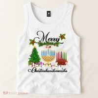 Merry Christmas Hanukkah Kwanzaa Hanukkah Jewish Tank Top thumb 2