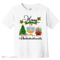 Merry Christmas Hanukkah Kwanzaa Hanukkah Jewish Toddler T-Shirt thumb 0