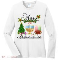 Merry Christmas Hanukkah Kwanzaa Hanukkah Jewish Women's Long Sleeve Shirt thumb 0