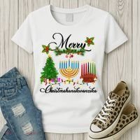 Merry Christmas Hanukkah Kwanzaa Hanukkah Jewish Women's T-Shirt thumb 3
