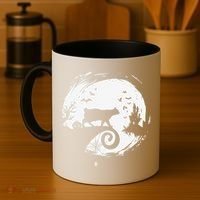Manx Cat Halloween Costume Moon Silhouette Creepy Horror Coffee Mug thumb 4