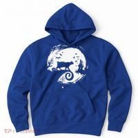 Manx Cat Halloween Costume Moon Silhouette Creepy Horror Hoodie thumb 0
