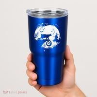 Manx Cat Halloween Costume Moon Silhouette Creepy Horror Tumbler thumb 2