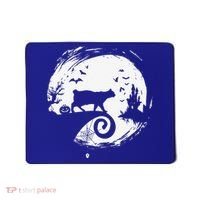 Manx Cat Halloween Costume Moon Silhouette Creepy Horror Mousepad thumb 0