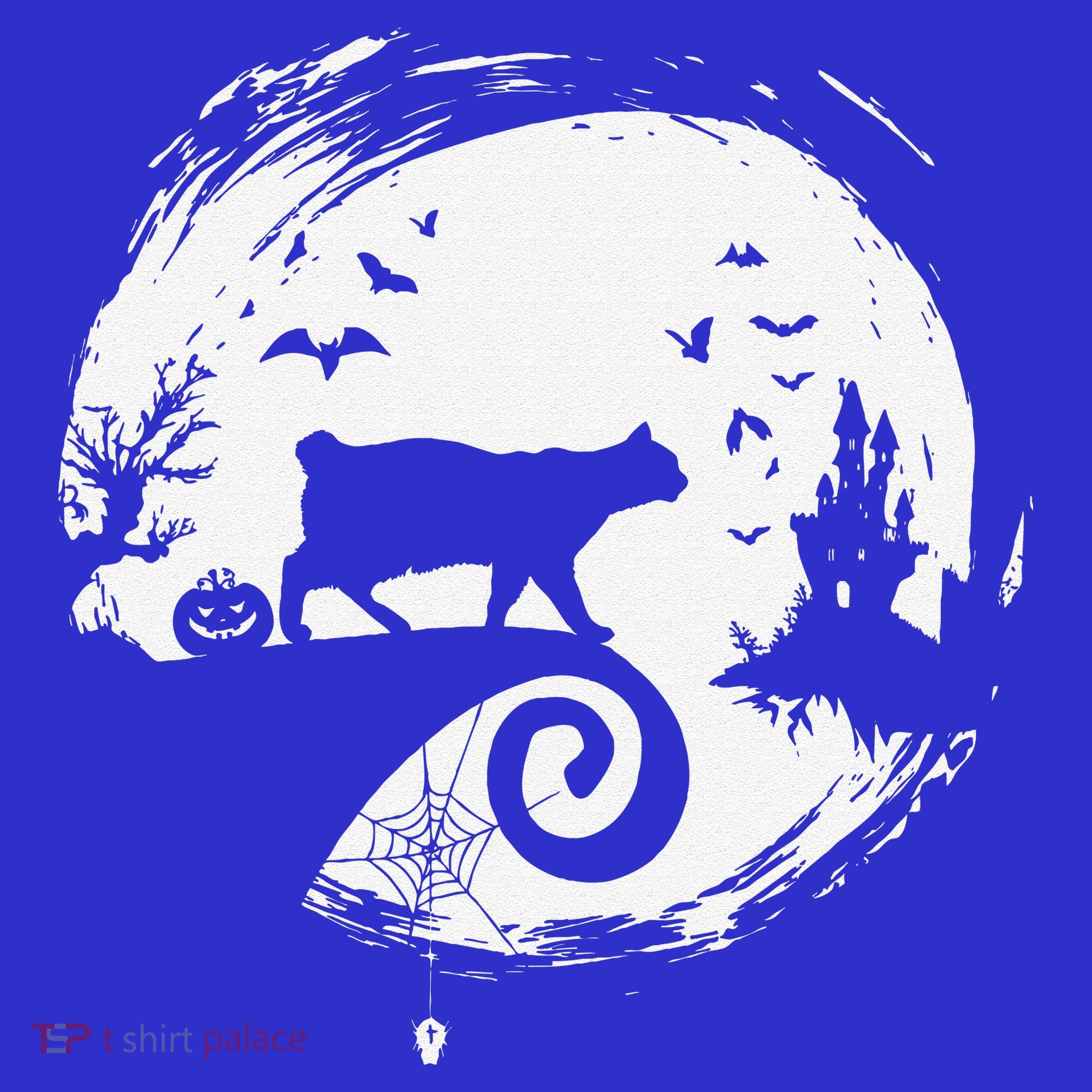 Manx Cat Halloween Costume Moon Silhouette Creepy Horror Women's Tank Top