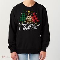 Merry Christmas Holiday Trees Women's Sweatshirt thumb 0