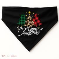Merry Christmas Holiday Trees USA-Made Doggie Bandana thumb 0