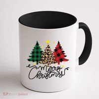 Merry Christmas Holiday Trees Coffee Mug thumb 1