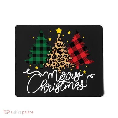 Merry Christmas Holiday Trees Mousepad