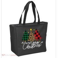 Merry Christmas Holiday Trees Tote Bag thumb 2