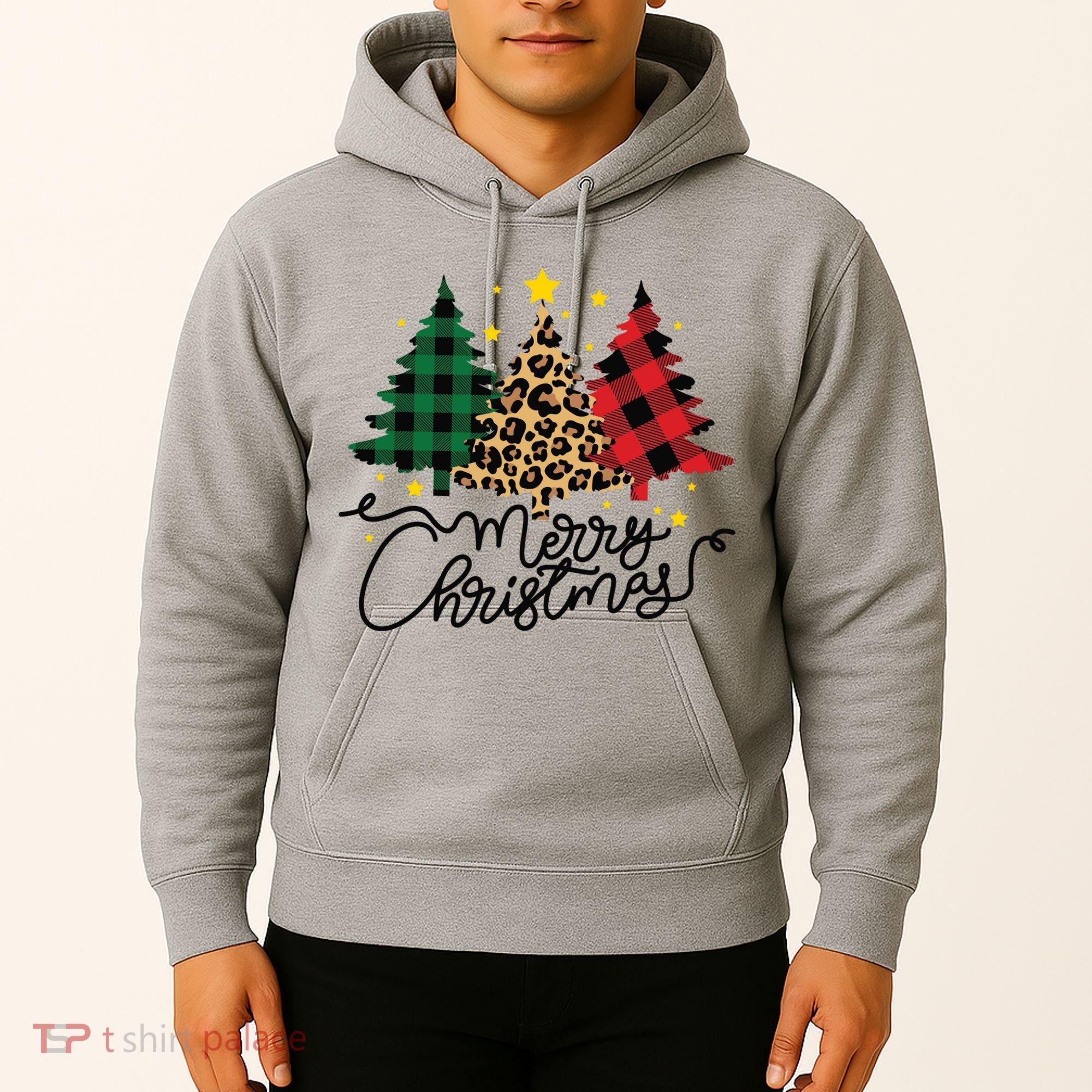 Merry Christmas Holiday Trees Hoodie