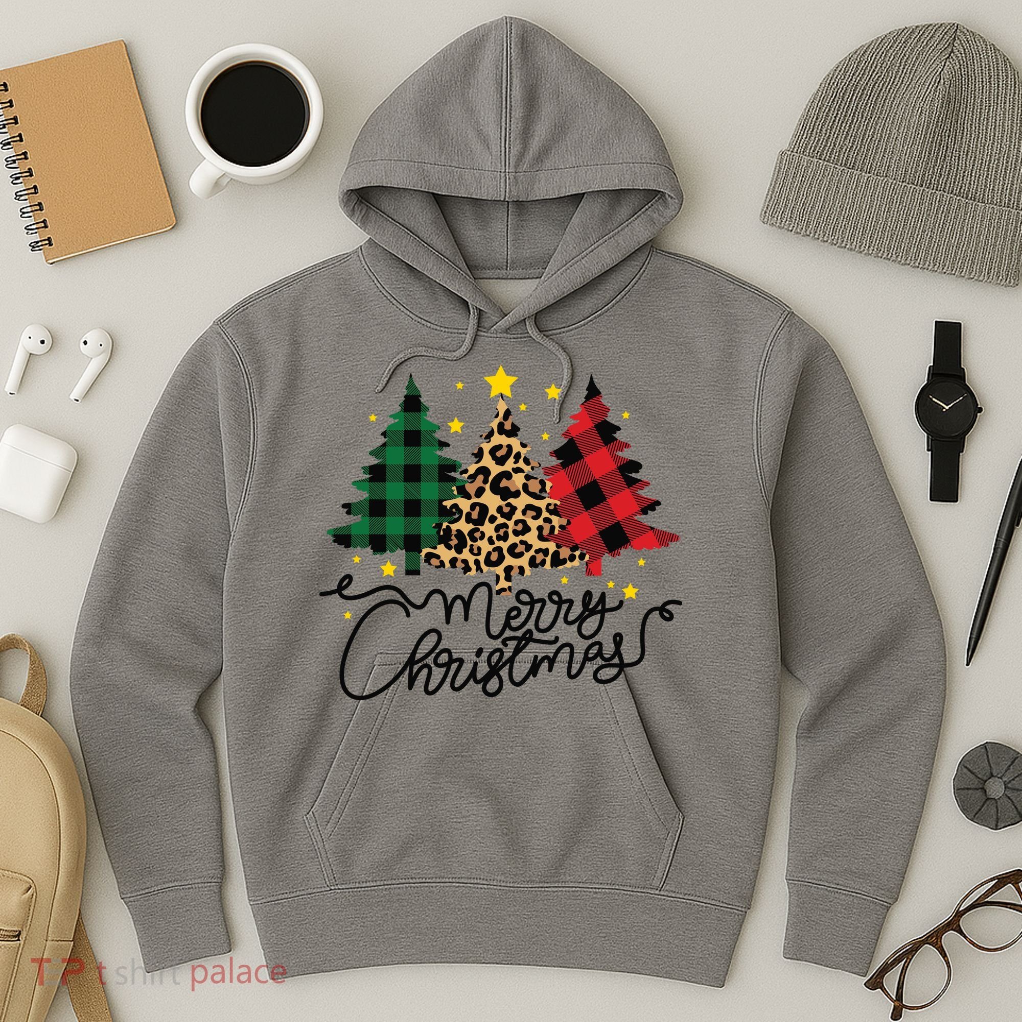 Merry Christmas Holiday Trees Hoodie