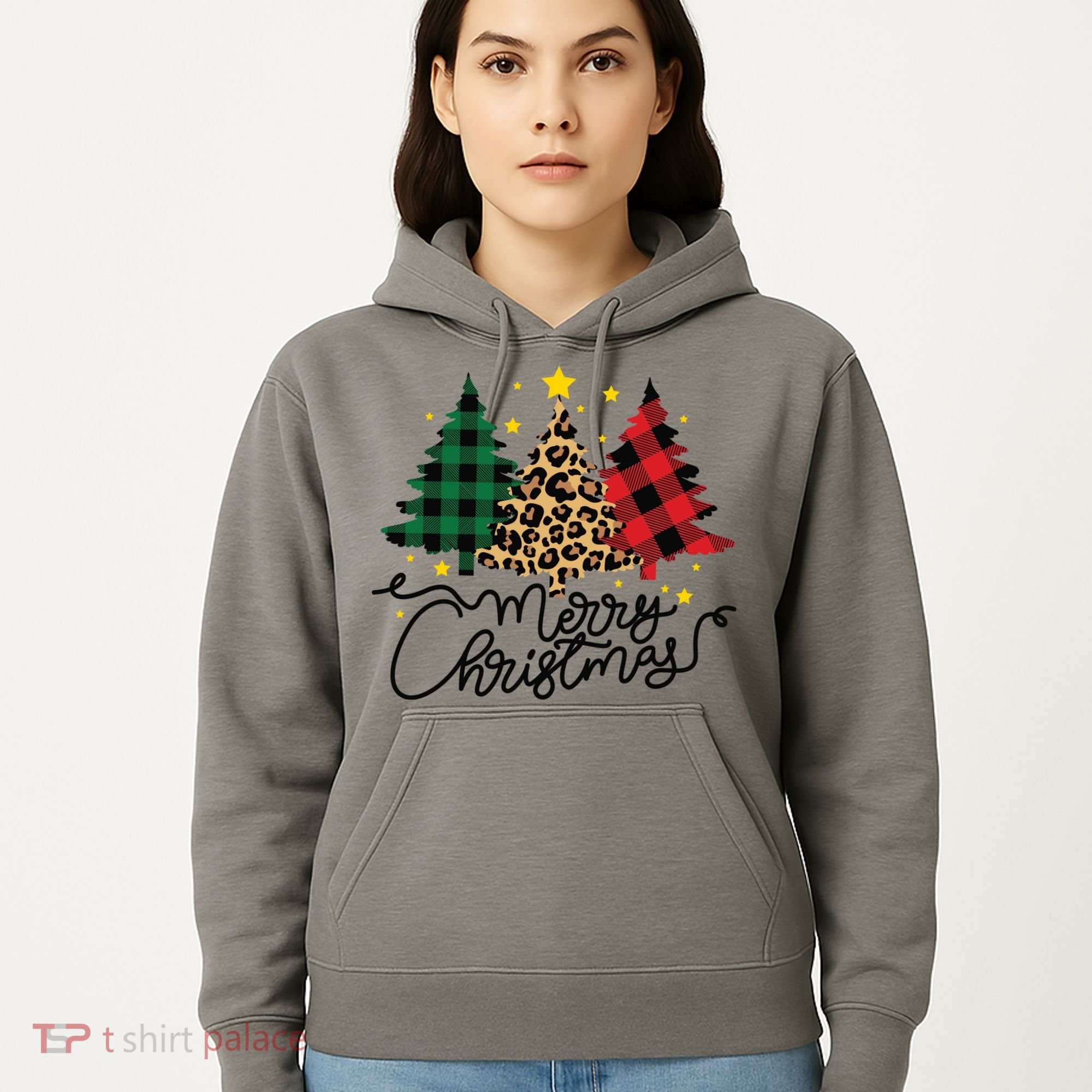 Merry Christmas Holiday Trees Hoodie