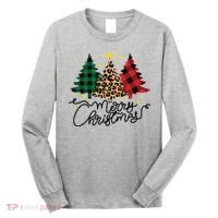 Merry Christmas Holiday Trees Long Sleeve Shirt thumb 0