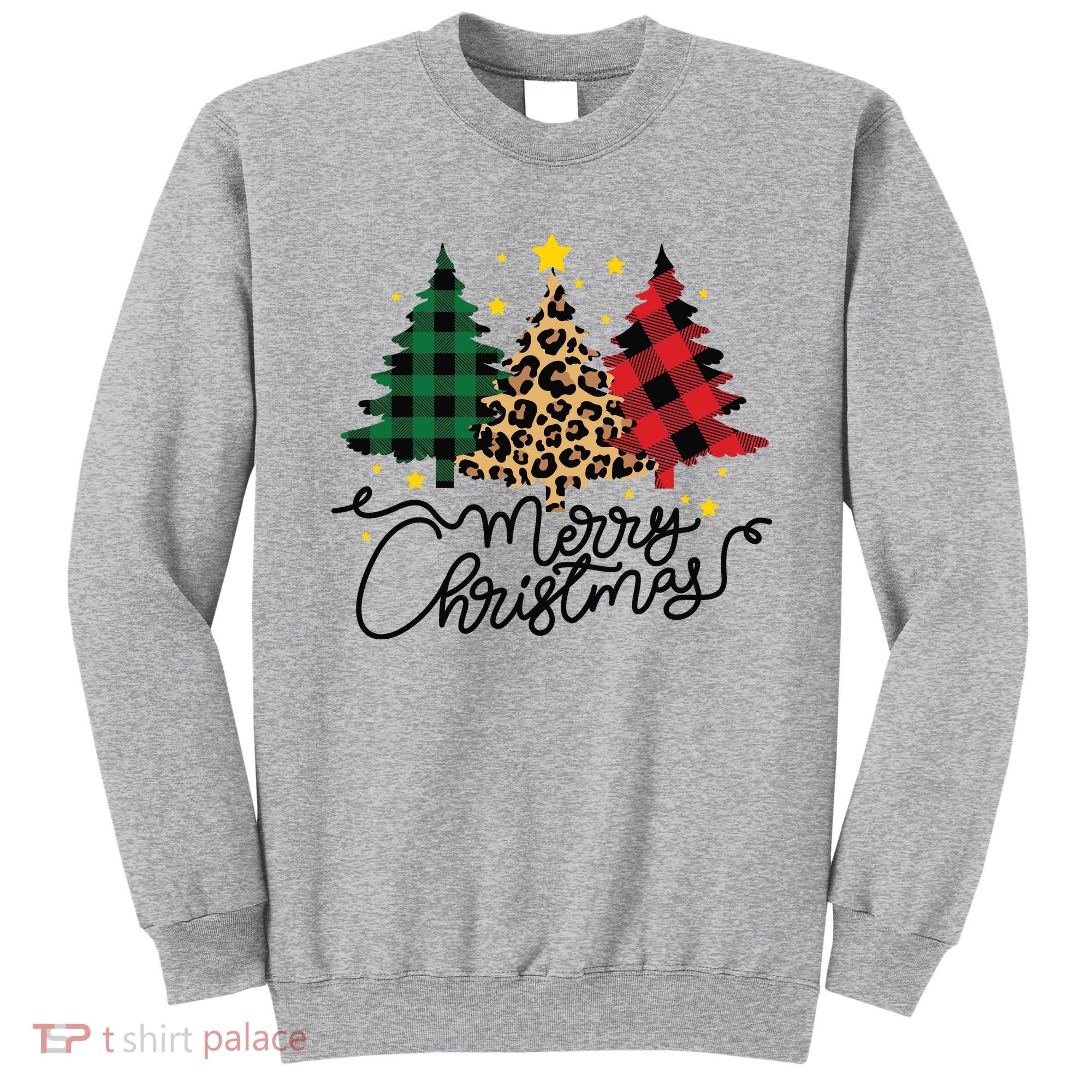 Merry Christmas Holiday Trees Sweatshirt