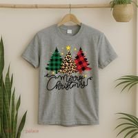 Merry Christmas Holiday Trees T-Shirt thumb 2
