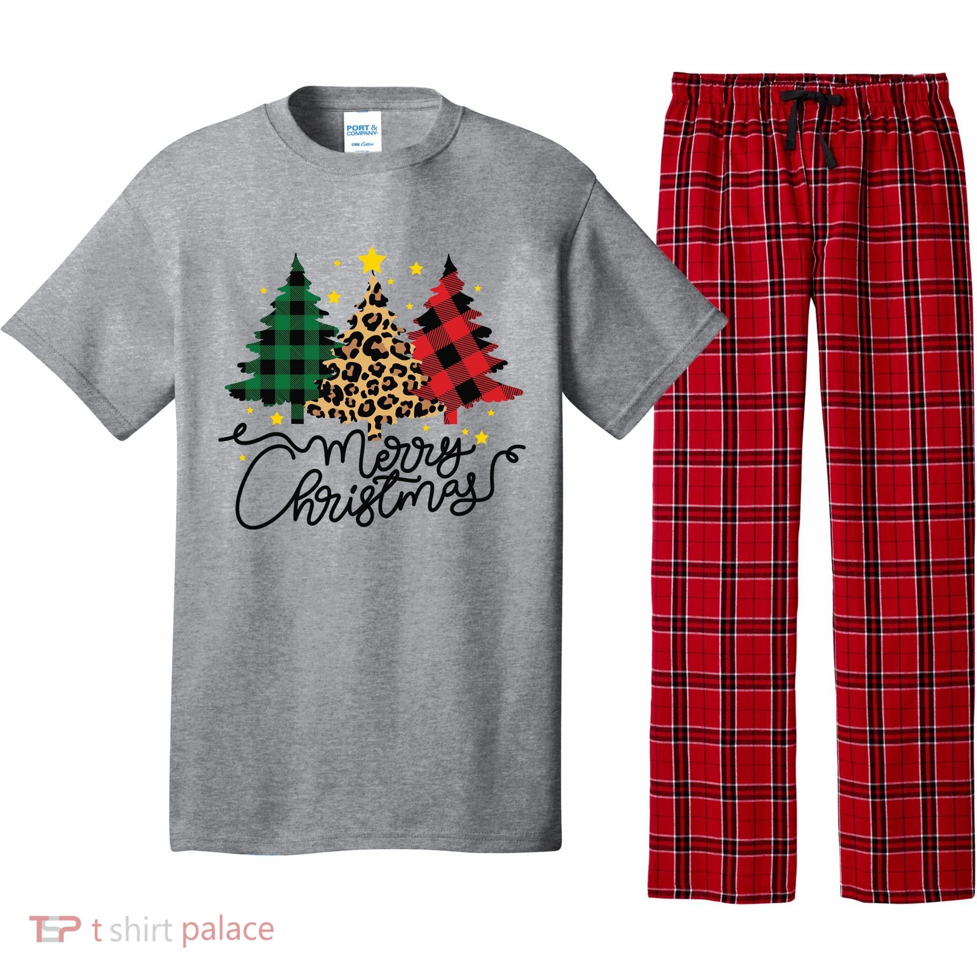 Merry Christmas Holiday Trees Pajama Set