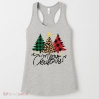 Merry Christmas Holiday Trees Women's Tank Top thumb 0