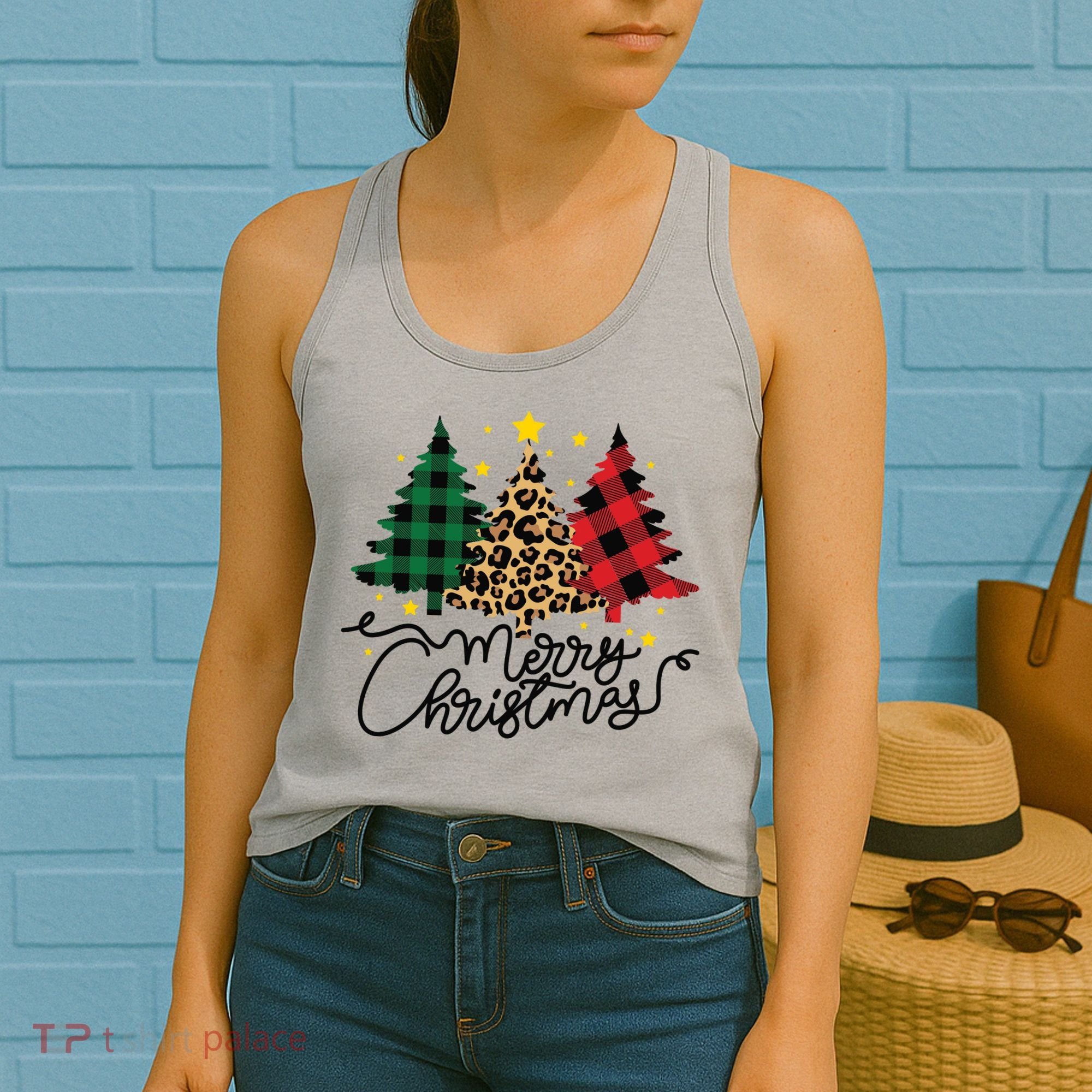 Merry Christmas Holiday Trees Women's Tank Top