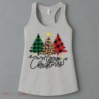 Merry Christmas Holiday Trees Women's Tank Top thumb 3