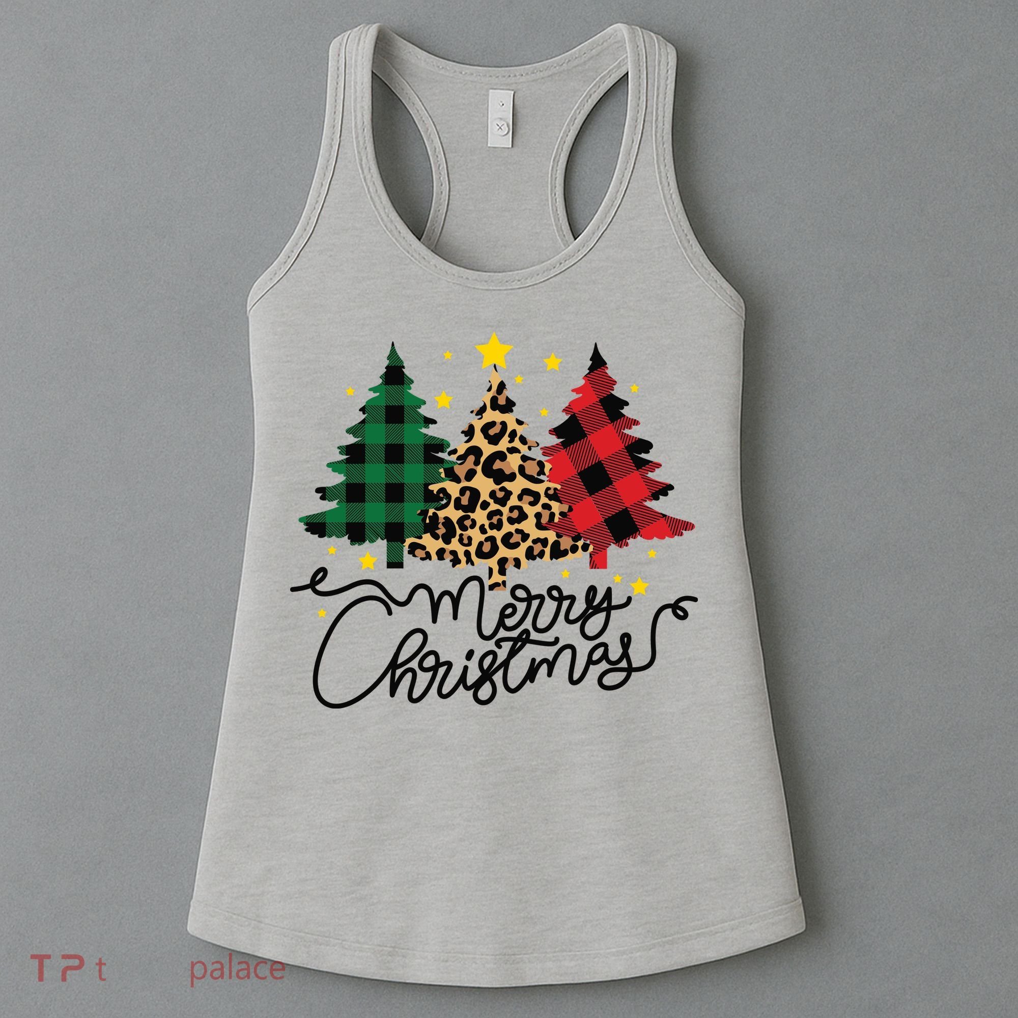 Merry Christmas Holiday Trees Women's Tank Top