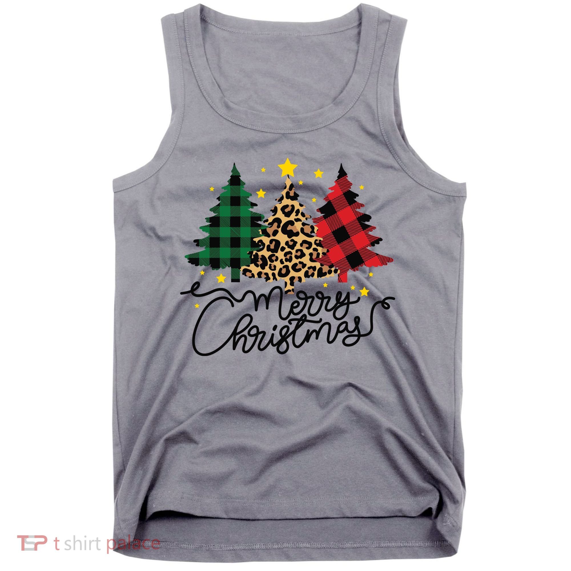 Merry Christmas Holiday Trees Tank Top