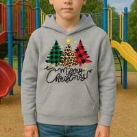 Merry Christmas Holiday Trees Kids Hoodie thumb 2