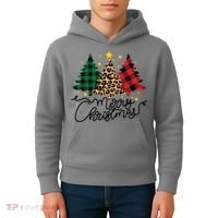 Merry Christmas Holiday Trees Kids Hoodie thumb 4