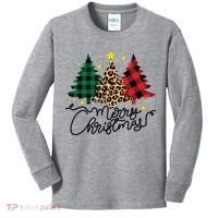 Merry Christmas Holiday Trees Kids Long Sleeve Shirt thumb 0