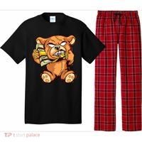 Money Calling Hip Hop Teddy Bear Gangster Rap Drip Swag Dope Pajama Set thumb 0