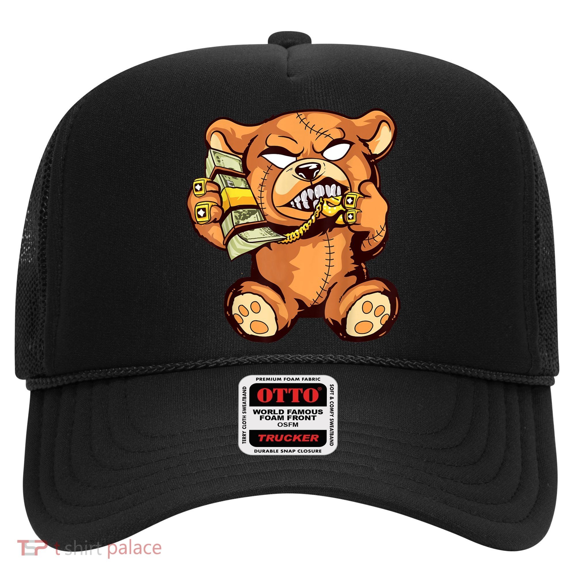 Money Calling Hip Hop Teddy Bear Gangster Rap Drip Swag Dope Hat