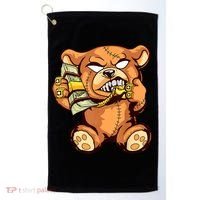 Money Calling Hip Hop Teddy Bear Gangster Rap Drip Swag Dope Golf Towel thumb 0