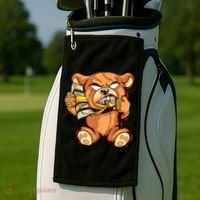Money Calling Hip Hop Teddy Bear Gangster Rap Drip Swag Dope Golf Towel thumb 2