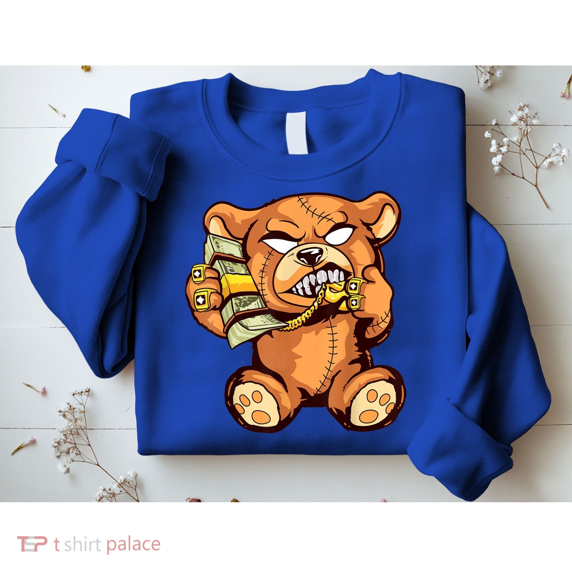 Money Calling Hip Hop Teddy Bear Gangster Rap Drip Swag Dope Sweatshirt