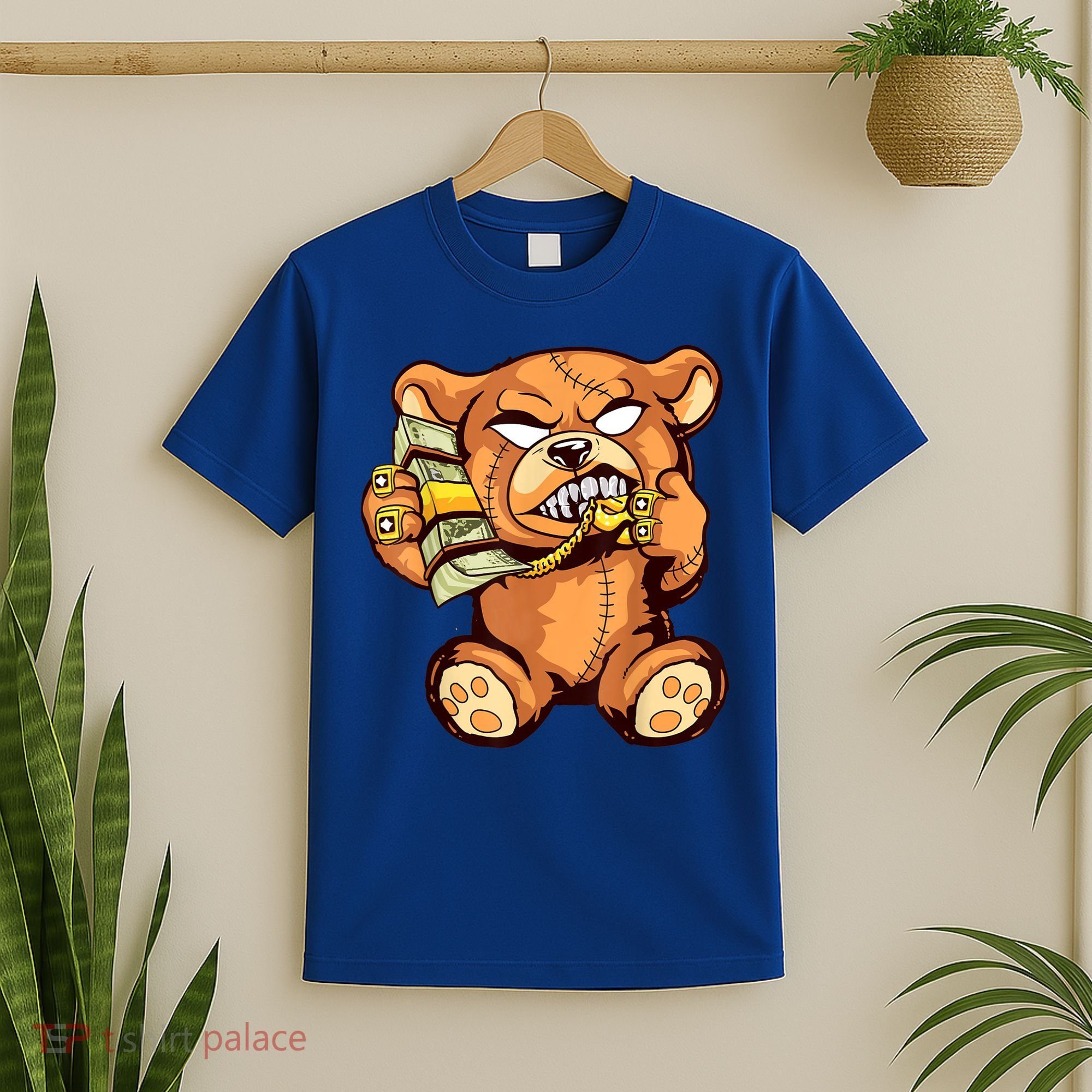 Money Calling Hip Hop Teddy Bear Gangster Rap Drip Swag Dope T-Shirt