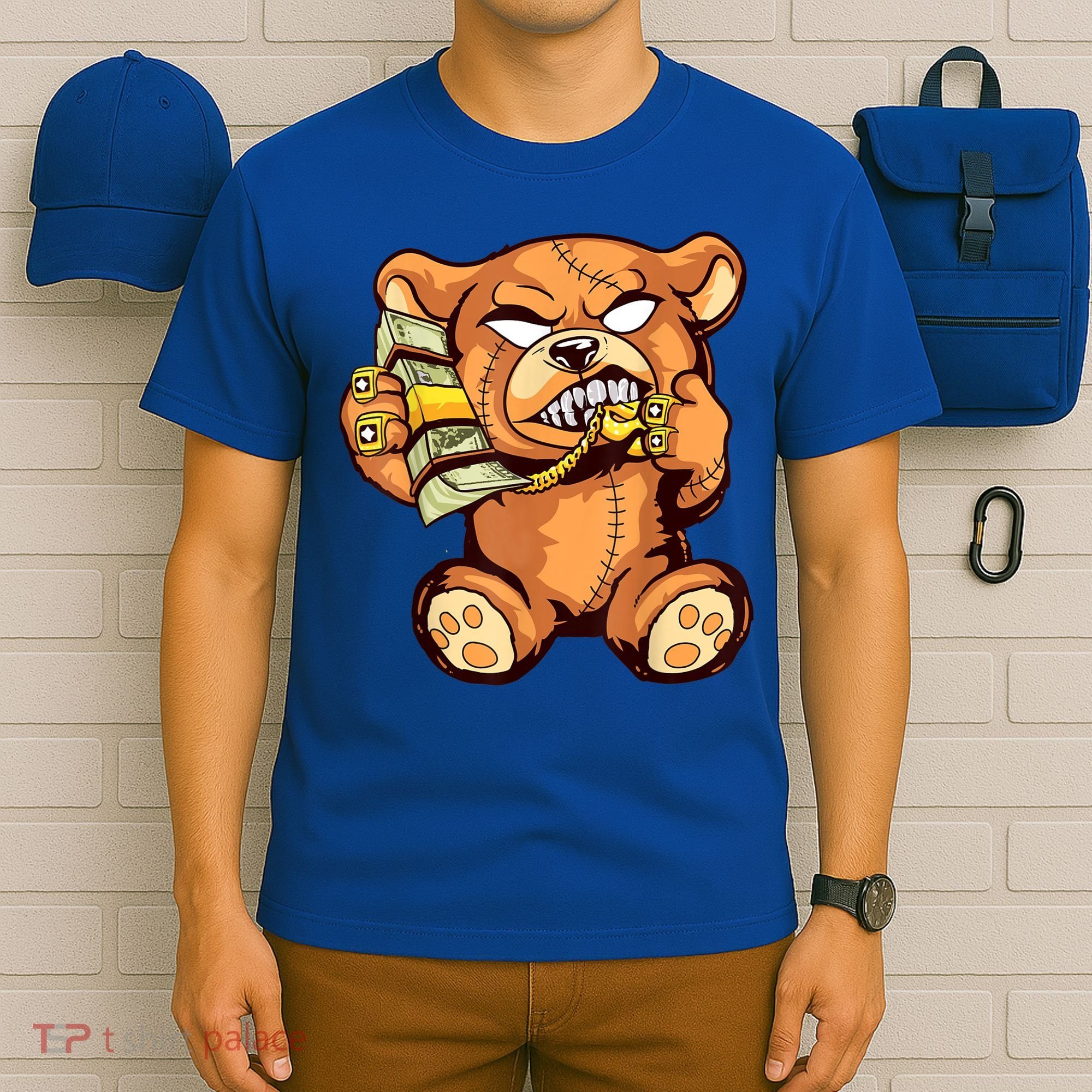 Money Calling Hip Hop Teddy Bear Gangster Rap Drip Swag Dope T-Shirt