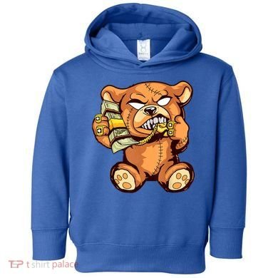 Money Calling Hip Hop Teddy Bear Gangster Rap Drip Swag Dope Toddler Hoodie