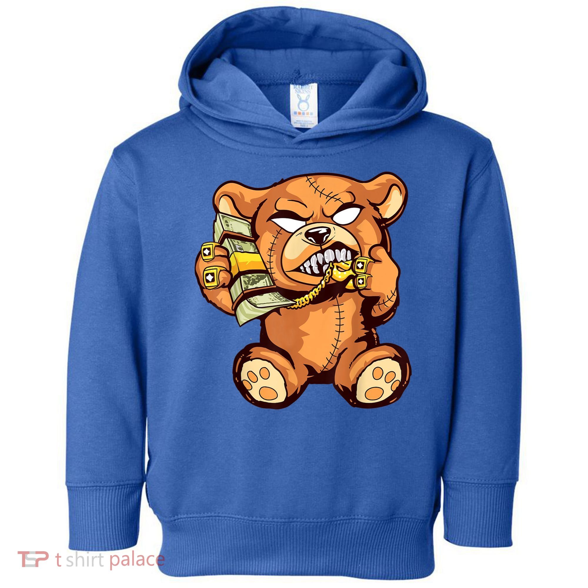 Money Calling Hip Hop Teddy Bear Gangster Rap Drip Swag Dope Toddler Hoodie