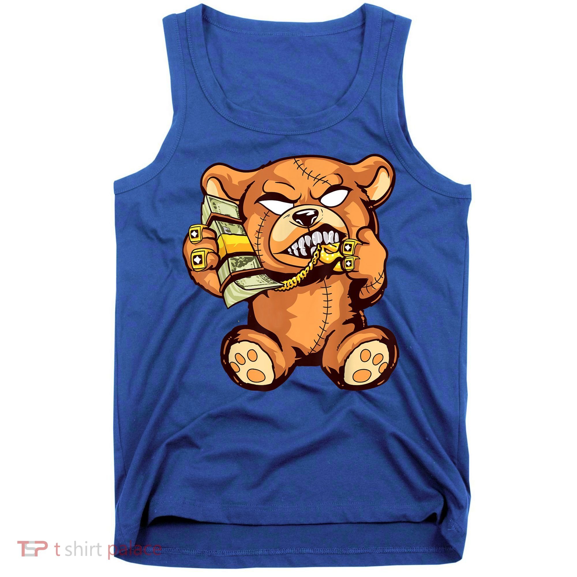 Money Calling Hip Hop Teddy Bear Gangster Rap Drip Swag Dope Tank Top