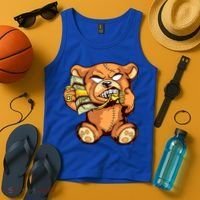 Money Calling Hip Hop Teddy Bear Gangster Rap Drip Swag Dope Tank Top thumb 4